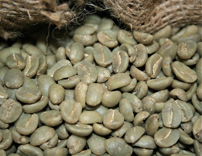 Café verde en origen